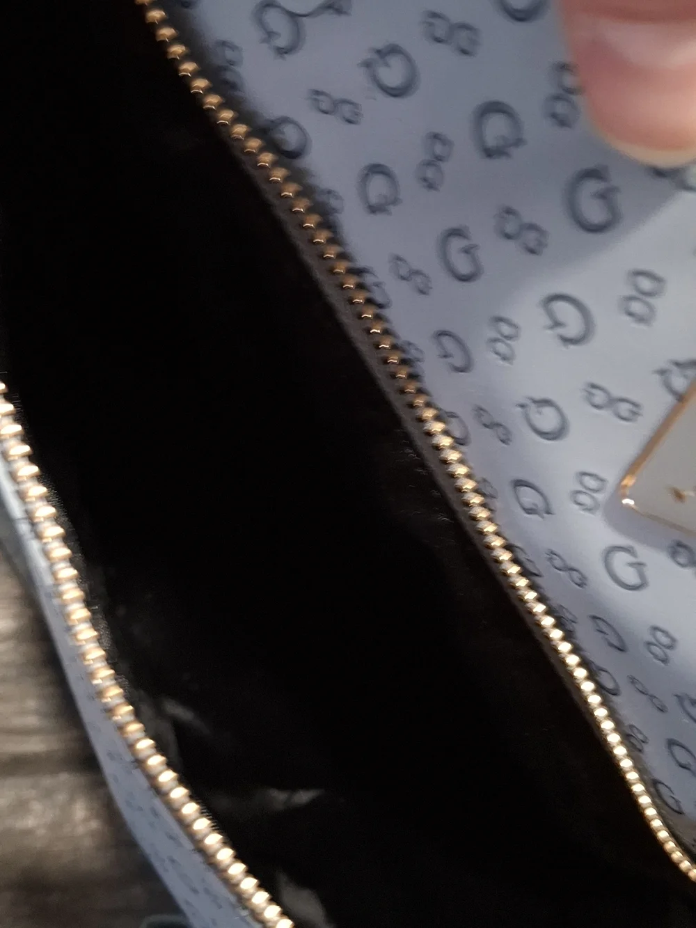 Guess Light Blue Baby Tote with Gold-Tone Hardware